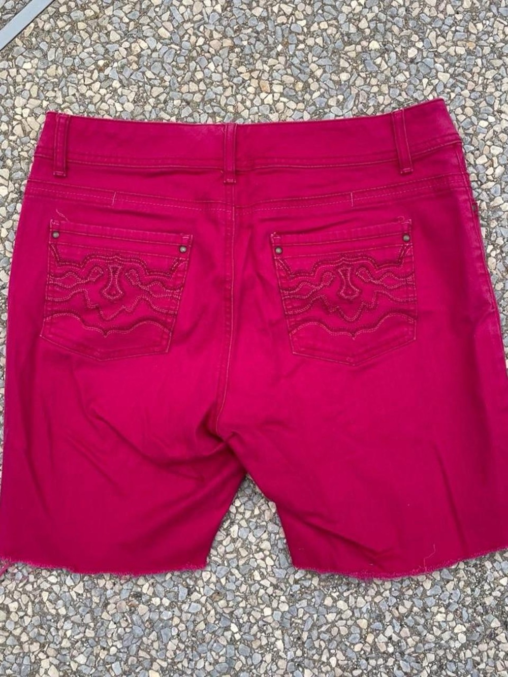 Lee Women’s Hot Pink Denim Embroidered Pocket Shorts